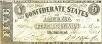 Gallery image for Confederate States of America p7: 5 Dollars